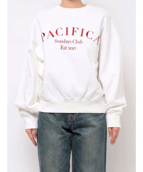 EVRIS（エヴリス）の「PACIFICA スウェットトップス（スウェット・レディース・ブラック/ネイビー/ホワイト・FREE）」の12枚目の写真