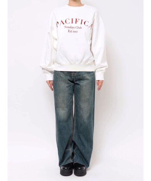 EVRIS（エヴリス）の「PACIFICA スウェットトップス（スウェット・レディース・ブラック/ネイビー/ホワイト・FREE）」の18枚目の写真