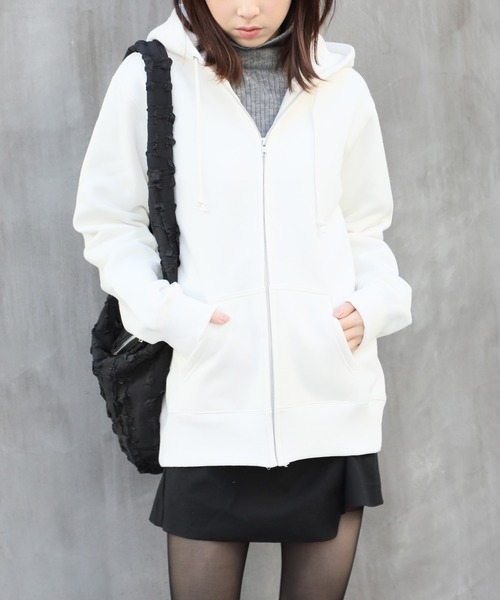 LIFEMAX(ライフマックス)の「【LIFEMAX】10オンスフルジップパーカー 裏起毛 羽織 UV対策 冷房対策 MS2113(パーカー・メンズ・ホワイト/ネイビー/グレー・M/XXL/S)」の15枚目の写真
