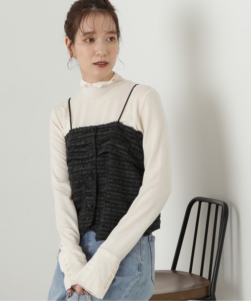 N.(N. Natural Beauty Basic)(エヌエヌナチュラルビューティーベーシック)の「◆変形ビスチェトップ(ベスト・レディース・ブラック/シルバー・MEDIUM)」の8枚目の写真