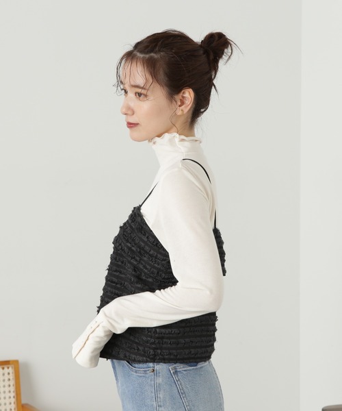N.(N. Natural Beauty Basic)(エヌエヌナチュラルビューティーベーシック)の「◆変形ビスチェトップ(ベスト・レディース・ブラック/シルバー・MEDIUM)」の10枚目の写真
