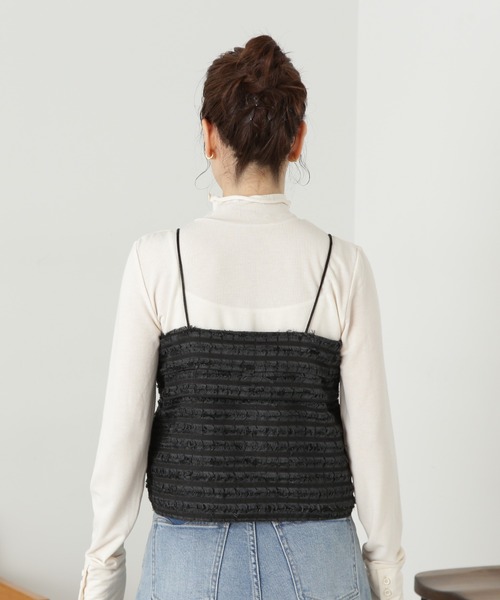 N.(N. Natural Beauty Basic)(エヌエヌナチュラルビューティーベーシック)の「◆変形ビスチェトップ(ベスト・レディース・ブラック/シルバー・MEDIUM)」の11枚目の写真