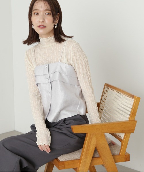 N.(N. Natural Beauty Basic)(エヌエヌナチュラルビューティーベーシック)の「◆変形ビスチェトップ(ベスト・レディース・ブラック/シルバー・MEDIUM)」の14枚目の写真