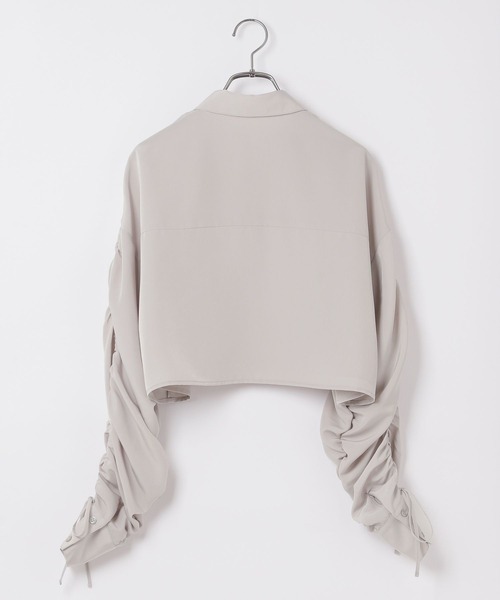 Heather(ヘザー)の「ショートシャーリングシャツ 105007(シャツ/ブラウス・レディース・ピンク/オフホワイト/グレー・FREE)」の9枚目の写真