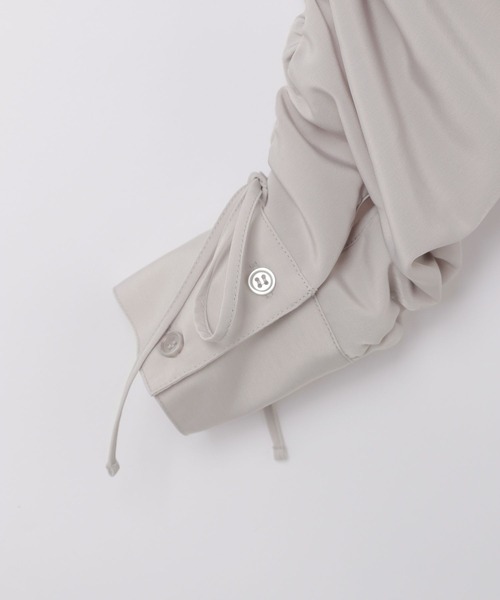 Heather(ヘザー)の「ショートシャーリングシャツ 105007(シャツ/ブラウス・レディース・ピンク/オフホワイト/グレー・FREE)」の11枚目の写真