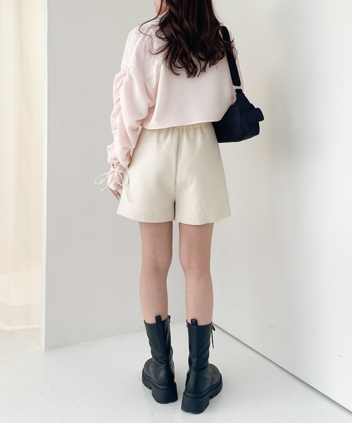 Heather(ヘザー)の「ショートシャーリングシャツ 105007(シャツ/ブラウス・レディース・ピンク/オフホワイト/グレー・FREE)」の21枚目の写真