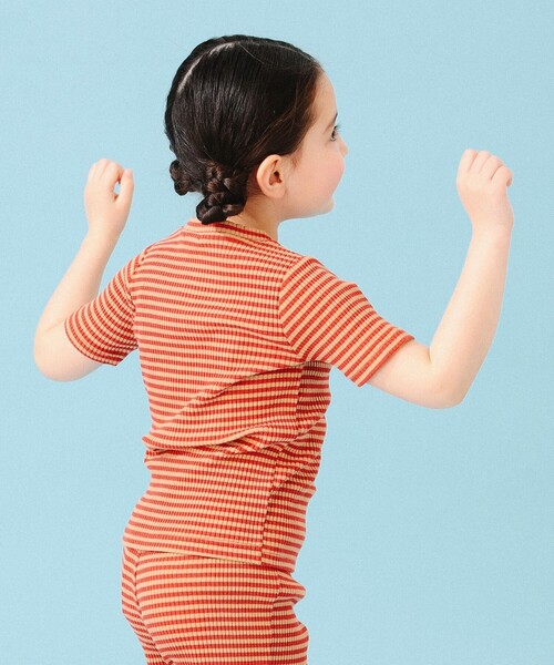 B:MING by BEAMS（ビーミングバイビームス）の「B:MING by BEAMS / テレコ ボーダー Tシャツ（100～140cm）（Tシャツ/カットソー・キッズ・レッド/グリーン・140/130/120/110/100）」の8枚目の写真