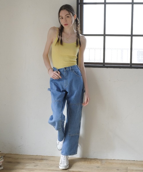 FRUIT OF THE LOOM(フルーツオブザルーム)の「アイレットキャミソール2Pセット / インナー / トップス / シンプル / カジュアル / 無地(キャミソール・レディース・イエロー/オレンジ/カーキ・S/M/L)」の19枚目の写真