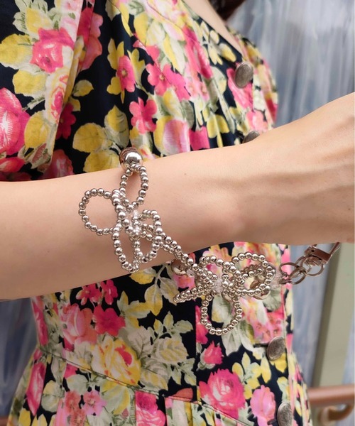 Casselini（キャセリーニ）の「Casselini(キャセリーニ)フラワービーズハンドストラップ（スマホケース/カバー・レディース・シルバー/ピンク/ホワイト・FREE）」の18枚目の写真