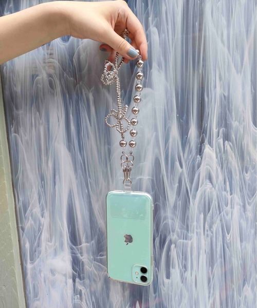 Casselini（キャセリーニ）の「Casselini(キャセリーニ)フラワービーズハンドストラップ（スマホケース/カバー・レディース・シルバー/ピンク/ホワイト・FREE）」の19枚目の写真