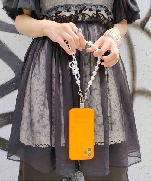 Casselini（キャセリーニ）の「Casselini(キャセリーニ)フラワービーズハンドストラップ（スマホケース/カバー・レディース・シルバー/ピンク/ホワイト・FREE）」の22枚目の写真