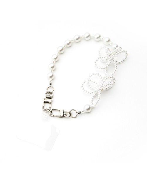 Casselini（キャセリーニ）の「Casselini(キャセリーニ)フラワービーズハンドストラップ（スマホケース/カバー・レディース・シルバー/ピンク/ホワイト・FREE）」の10枚目の写真