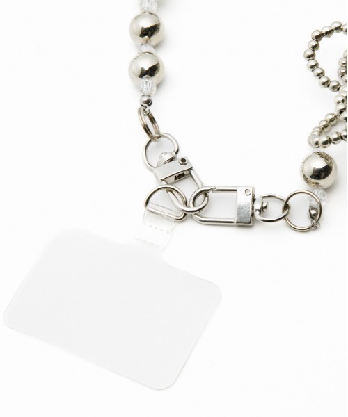 Casselini（キャセリーニ）の「Casselini(キャセリーニ)フラワービーズハンドストラップ（スマホケース/カバー・レディース・シルバー/ピンク/ホワイト・FREE）」の13枚目の写真