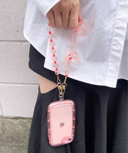 Casselini（キャセリーニ）の「Casselini(キャセリーニ)フラワービーズハンドストラップ（スマホケース/カバー・レディース・シルバー/ピンク/ホワイト・FREE）」の17枚目の写真