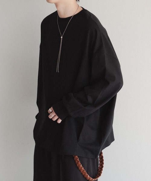 epnok（エプノック）の「タックオーバーロンT（Tシャツ/カットソー・メンズ・オフホワイト/ブラック系2/チャコールグレー/ブラック/ネイビー・SMALL/MEDIUM/LARGE）」の16枚目の写真