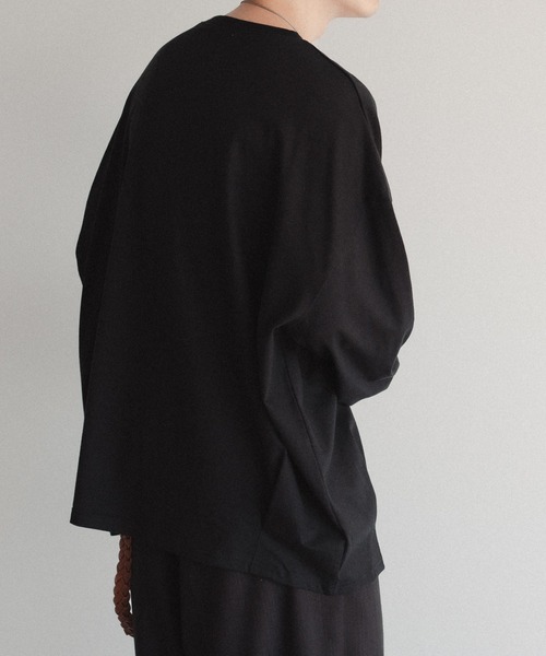 epnok（エプノック）の「タックオーバーロンT（Tシャツ/カットソー・メンズ・オフホワイト/ブラック系2/チャコールグレー/ブラック/ネイビー・SMALL/MEDIUM/LARGE）」の18枚目の写真