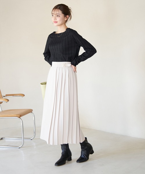 ROPE' PICNIC（ロペピクニック）の「フリンジカットソー（Tシャツ/カットソー・レディース・ホワイト/ブラック/ライトグリーン・38）」の6枚目の写真