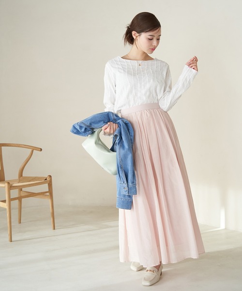 ROPE' PICNIC（ロペピクニック）の「フリンジカットソー（Tシャツ/カットソー・レディース・ホワイト/ブラック/ライトグリーン・38）」の9枚目の写真