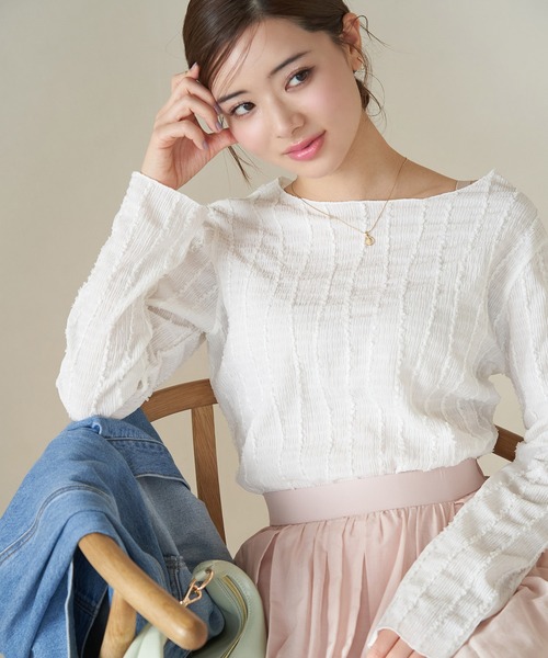 ROPE' PICNIC（ロペピクニック）の「フリンジカットソー（Tシャツ/カットソー・レディース・ホワイト/ブラック/ライトグリーン・38）」の12枚目の写真