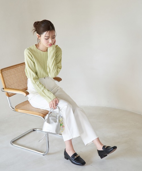 ROPE' PICNIC（ロペピクニック）の「フリンジカットソー（Tシャツ/カットソー・レディース・ホワイト/ブラック/ライトグリーン・38）」の14枚目の写真