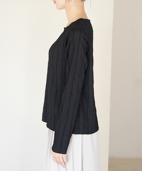 ROPE' PICNIC（ロペピクニック）の「フリンジカットソー（Tシャツ/カットソー・レディース・ホワイト/ブラック/ライトグリーン・38）」の17枚目の写真