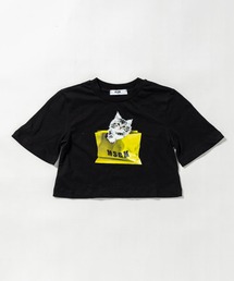 MSGM | MSGM(エムエスジーエム)Kids & Junior ブランドロゴキャット半袖Tシャツカットソー(Tシャツ/カットソー)