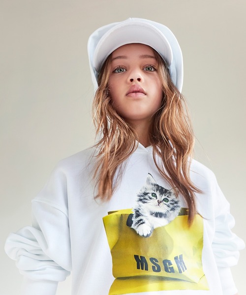 MSGM(エムエスジーエム)の「MSGM(エムエスジーエム)Kids & Junior ブランドロゴキャット半袖Tシャツカットソー(Tシャツ/カットソー・キッズ・ブラック/ホワイト/ライラック・12Y/8Y/6Y/10Y/14Y/4Y)」の5枚目の写真