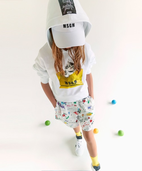 MSGM(エムエスジーエム)の「MSGM(エムエスジーエム)Kids & Junior ブランドロゴキャット半袖Tシャツカットソー(Tシャツ/カットソー・キッズ・ブラック/ホワイト/ライラック・12Y/8Y/6Y/10Y/14Y/4Y)」の6枚目の写真