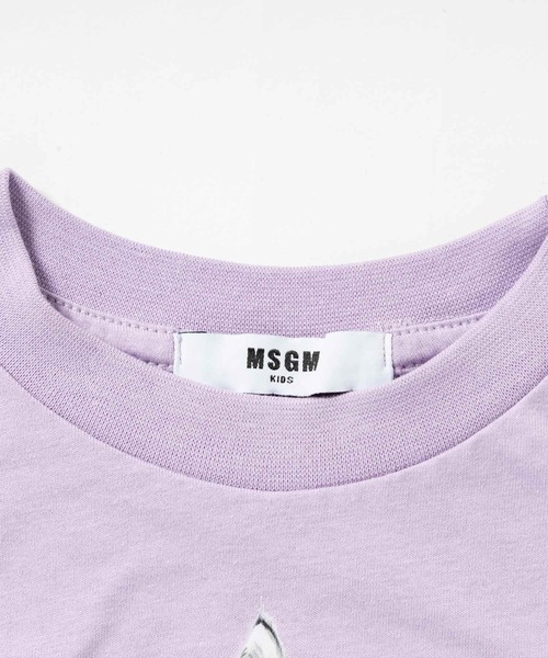 MSGM(エムエスジーエム)の「MSGM(エムエスジーエム)Kids & Junior ブランドロゴキャット半袖Tシャツカットソー(Tシャツ/カットソー・キッズ・ブラック/ホワイト/ライラック・12Y/8Y/6Y/10Y/14Y/4Y)」の11枚目の写真