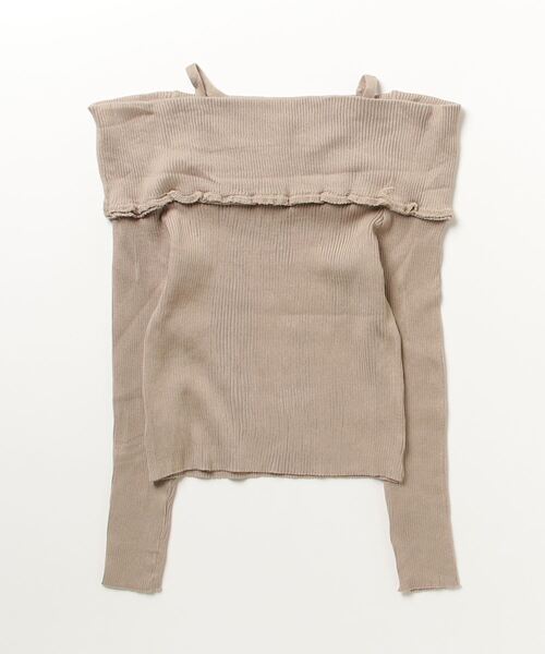 ホルターネックオフショルツイードトップPNK ホルターネックオフショルツイードトップPNK