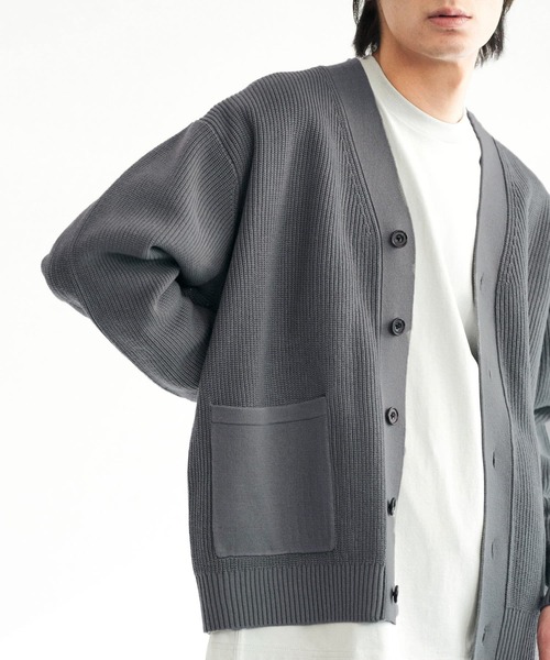 URBAN RESEARCH DOORS（アーバンリサーチドアーズ）の「ハードニットカーディガン（カーディガン/ボレロ・メンズ・ブルー/チャコールグレー/ベージュ・MEDIUM/LARGE）」の15枚目の写真