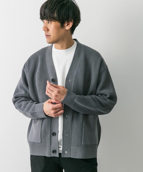 URBAN RESEARCH DOORS グレー USAコットン カーディガン URBAN RESEARCH DOORS（アーバンリサーチドアーズ）の「コットン