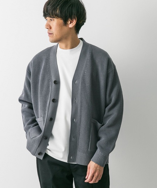 URBAN RESEARCH DOORS（アーバンリサーチドアーズ）の「ハードニットカーディガン（カーディガン/ボレロ・メンズ・ブルー/チャコールグレー/ベージュ・MEDIUM/LARGE）」の22枚目の写真