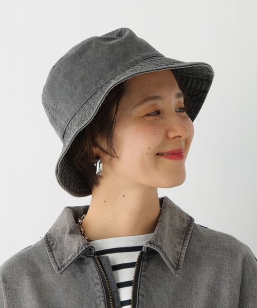 LEPSIM(レプシィム)の「ウォッシュドバケハ 994938(ハット・レディース・アイボリー/ブラック/ブルー・ONE SIZE)」の5枚目の写真