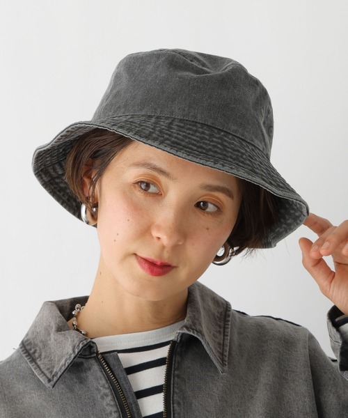 LEPSIM(レプシィム)の「ウォッシュドバケハ 994938(ハット・レディース・アイボリー/ブラック/ブルー・ONE SIZE)」の7枚目の写真