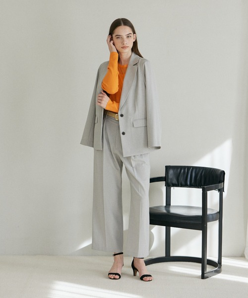 ジャケット テーラードジャケット リフラクスダブルジャケット「セットアップ対応」 レディース セットアップ対応《INED CLARO》リフラクスジャケット | イネド(INED