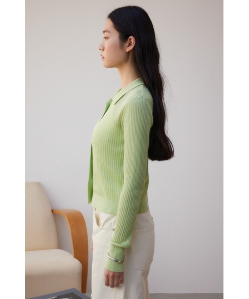 AZUL by moussy（アズールバイマウジー）の「ラメシアーカーデ（カーディガン/ボレロ・レディース・ミント/ブラウン/チャコールグレー・FREE）」の8枚目の写真