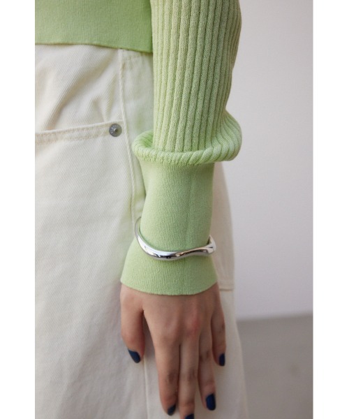 AZUL by moussy（アズールバイマウジー）の「ラメシアーカーデ（カーディガン/ボレロ・レディース・ミント/ブラウン/チャコールグレー・FREE）」の12枚目の写真