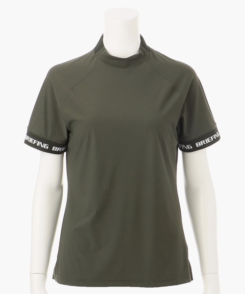 BRIEFING(ブリーフィング)の「【ブリーフィングゴルフ】WOMENS LOGO BACK RIB MOCK NECK/ウイメンズロゴバックリブモックネック(Tシャツ/カットソー・レディース・ブラック/オリーブ/ベージュ/ネイビー・S/M)」の4枚目の写真