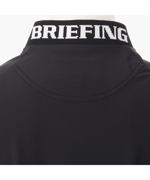 ブリーフィングゴルフ　women's ロゴ　ブラック　リブポロ　S セール】【ブリーフィングゴルフ】WOMENS LOGO BACK RIB MOCK