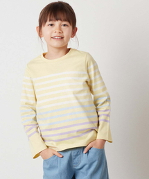 a.v.v（アーヴェヴェ）の「[120-130]パネルボーダーロンＴ（Tシャツ/カットソー・キッズ）」