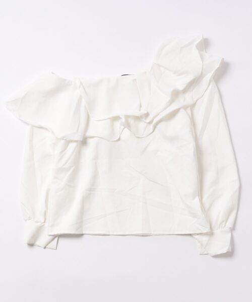i-dare(アイディア)の「【i-dare】オフショルダーフリルブラウス(シャツ/ブラウス・レディース・ホワイト・SMALL/MEDIUM/LARGE/X-LARGE)」の6枚目の写真