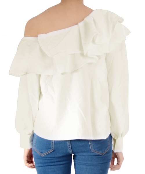 i-dare(アイディア)の「【i-dare】オフショルダーフリルブラウス(シャツ/ブラウス・レディース・ホワイト・SMALL/MEDIUM/LARGE/X-LARGE)」の10枚目の写真