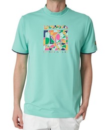 Loudmouth（ラウドマウス）の「LOUDMOUTH/ラウドマウス ゴルフウェア ブランド ロゴ 吸汗速乾 UVカット ストレッチ プリント 防透 モックネック 半袖 シャツ（Tシャツ/カットソー・メンズ）」
