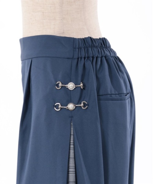 axes femme（アクシーズファム）の「パールビットワイドパンツ（その他パンツ・レディース・ブラック/ネイビー/グリーン・MEDIUM/LARGE）」の13枚目の写真