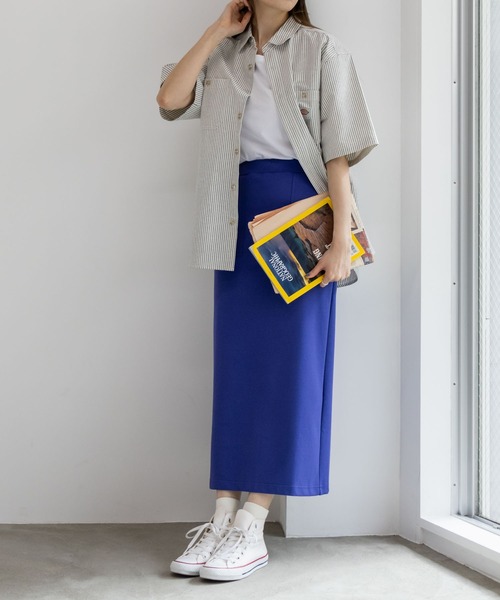 Dickies（ディッキーズ）の「Dickies ディッキーズ ダンボール素材スリット入りスカート（スカート・レディース・ブラック/ブルー/杢グレー・L/M）」の13枚目の写真