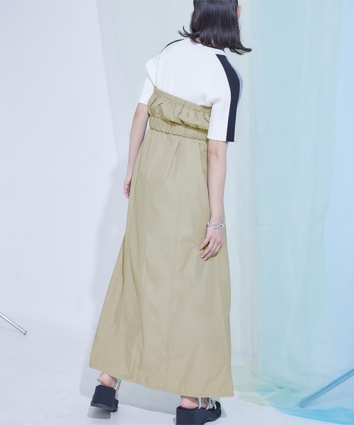miette（ミエット）の「ベアナイロンジャンパースカート（ジャンパースカート・レディース・グレイッシュベージュ/ブラック・FREE）」の7枚目の写真