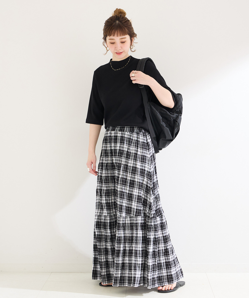 B.C STOCK（ベーセーストック）の「ソウバリ5分袖ハイゲージニット（ニット/セーター・レディース・アイボリー/ブラック/ネイビー・FREE）」の9枚目の写真