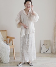 ECRIRE | 【ECRIRE by 陽】チュールレイヤードスリーブブラウス(シャツ/ブラウス)