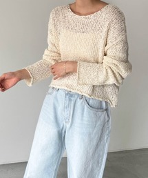 CANAL JEAN | El mar(エルマール) スラブクロップドニット(ニット/セーター)